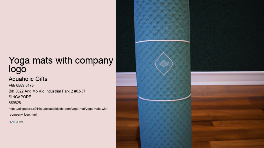 yoga mats with company logo